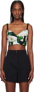 Dolce&Gabbana Gardenia Print Crop Tank Top