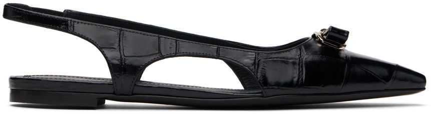 Ferragamo Mini Bow Slingback Flats