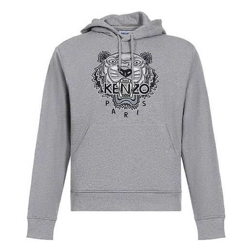 Mikina KENZO KENZO Tiger Head Embroidered Hoodie Šedá | FA65SW3114XV-94