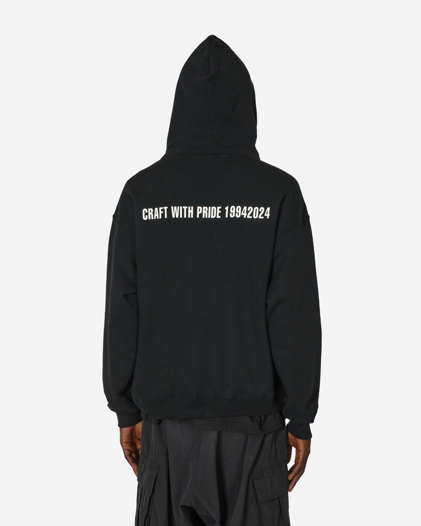 Patched Hooded Sweatshirt Black