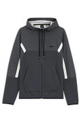 Regular-fit Zip-up Hoodie in Quilted Jacquard