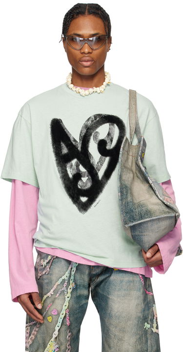 Tričko Acne Studios Acne Studios Printed T-Shirt Zelené | CL0344-, 0
