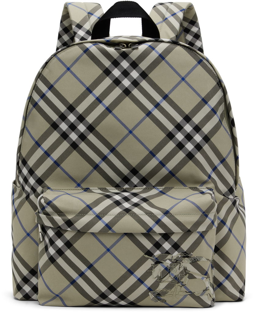 Batoh Burberry Check Backpack Zelené | 8091333