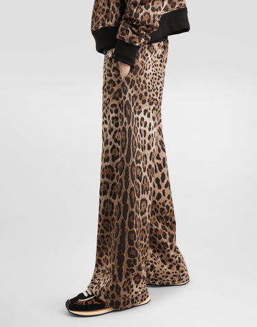 Tepláky Dolce & Gabbana Dolce & Gabbana Stretch Jersey Animal Print Jogging Pants Hnedá | GP0Y6TFS785HY13M, 3