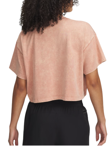 Crop Top Under Armour Under Armour HWT Wash Short Sleeve T-Shirt Ružová | 1389747-696, 1