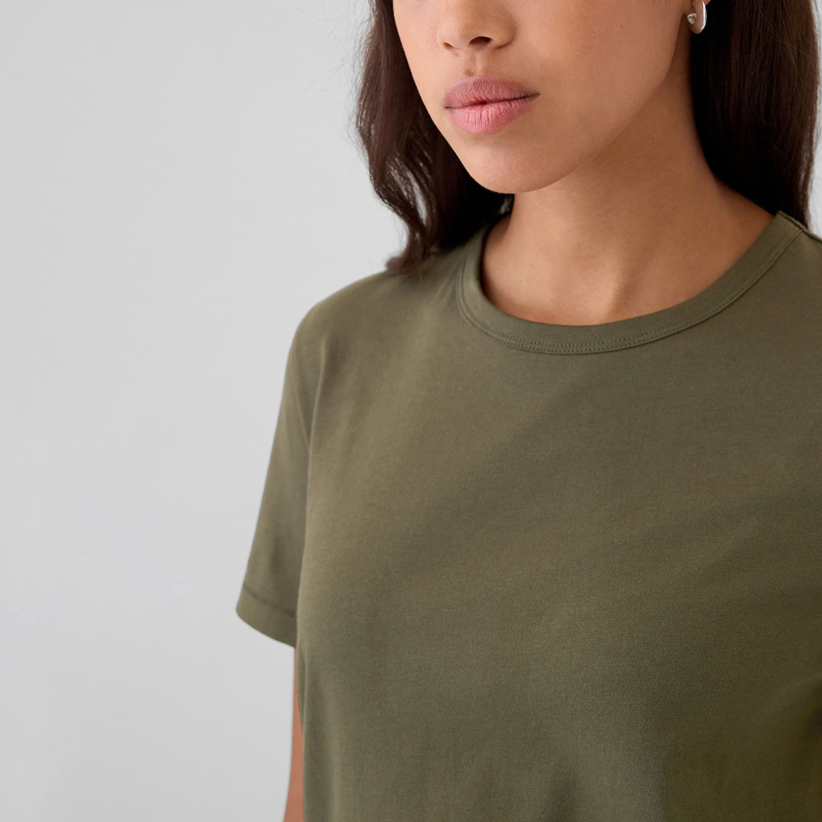 T-shirt Shortsleeve Vneck Olive Night S