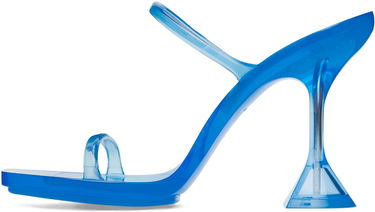 Doplnky Amina Muaddi Amina Muaddi Brito Slipper Heeled Sandals Modrá | 11S333535BRI, 2