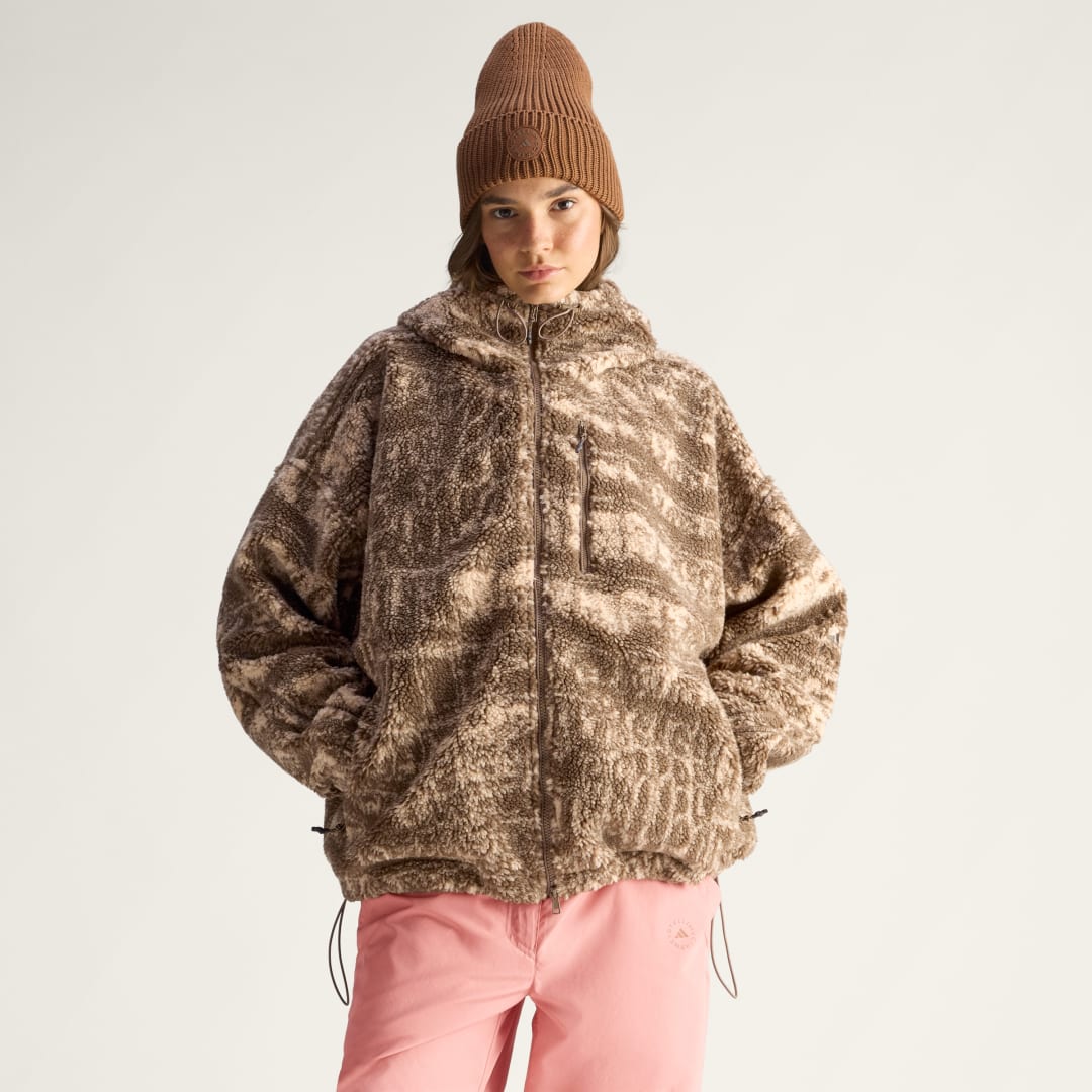 Bunda adidas Performance adidas by Stella McCartney Printed Fleece Jacket Hnedá | JM3675, 0