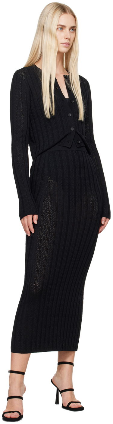 Sveter Loulou de Saison Loulou de Saison Adiro Knit Cardigan Čierna | ADIRO, 3