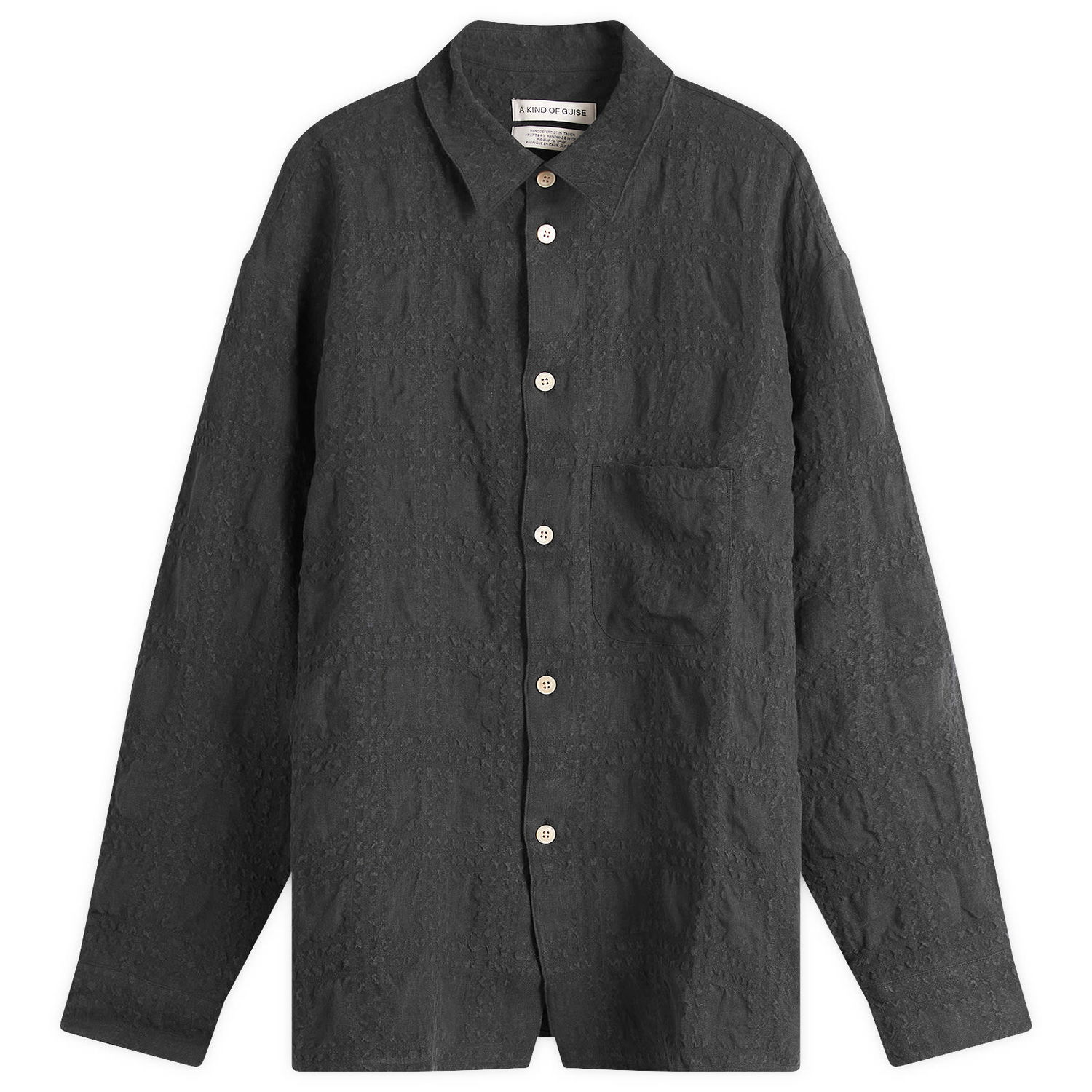 Košeľa A Kind of Guise Gusto Seercheck Shirt, Size Large Čierna | 107-13601-781, 1