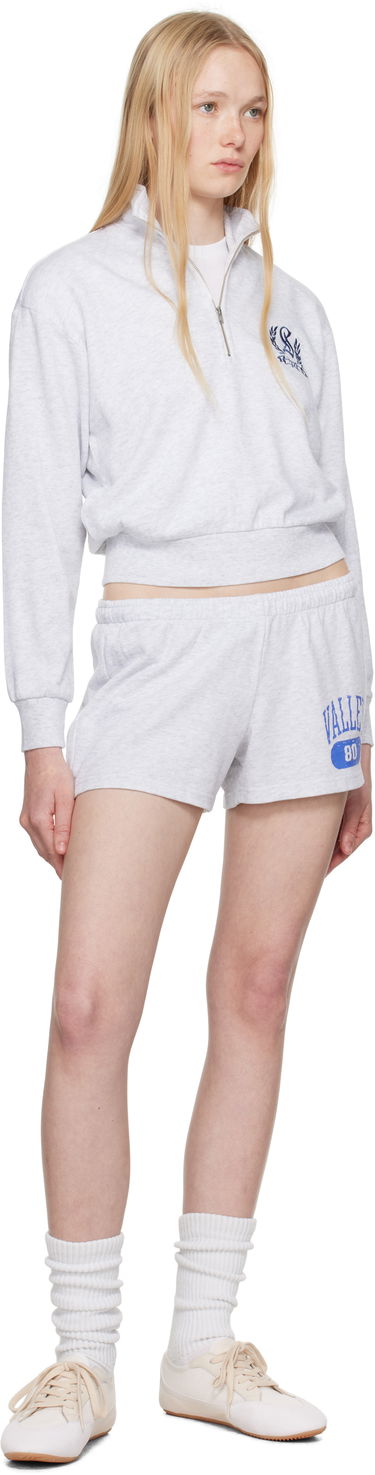 Sveter SKIMS SKIMS Lightweight Fleece Shrunken Quarter Zip Sweatshirt Šedá | PL-PLO-8155W, 3