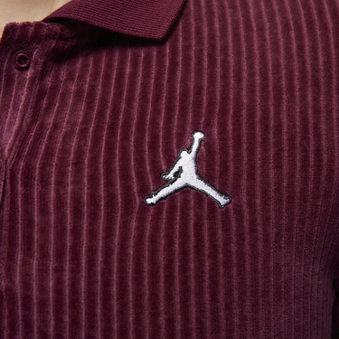 Polo tričko Nike Velour Cropped Polo Shirt Vínová | DV1400-645, 2