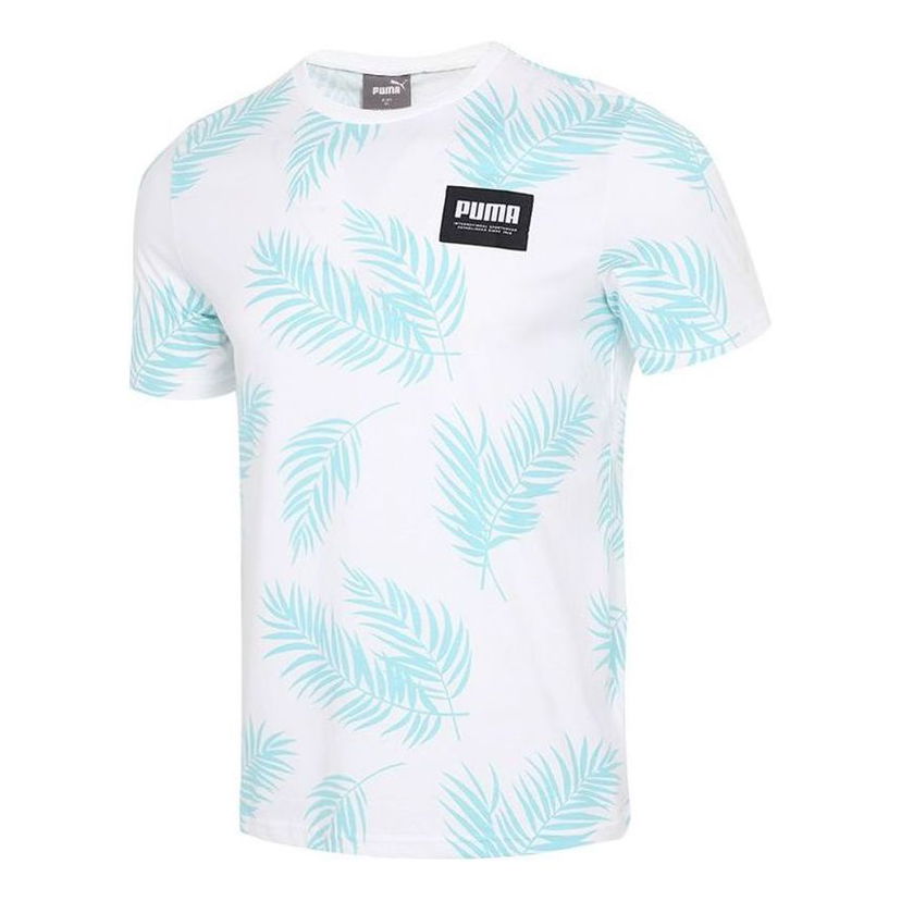 Tričko Puma Summer Court All Over Print Short Sleeve T-Shirt Biela | 845859-02