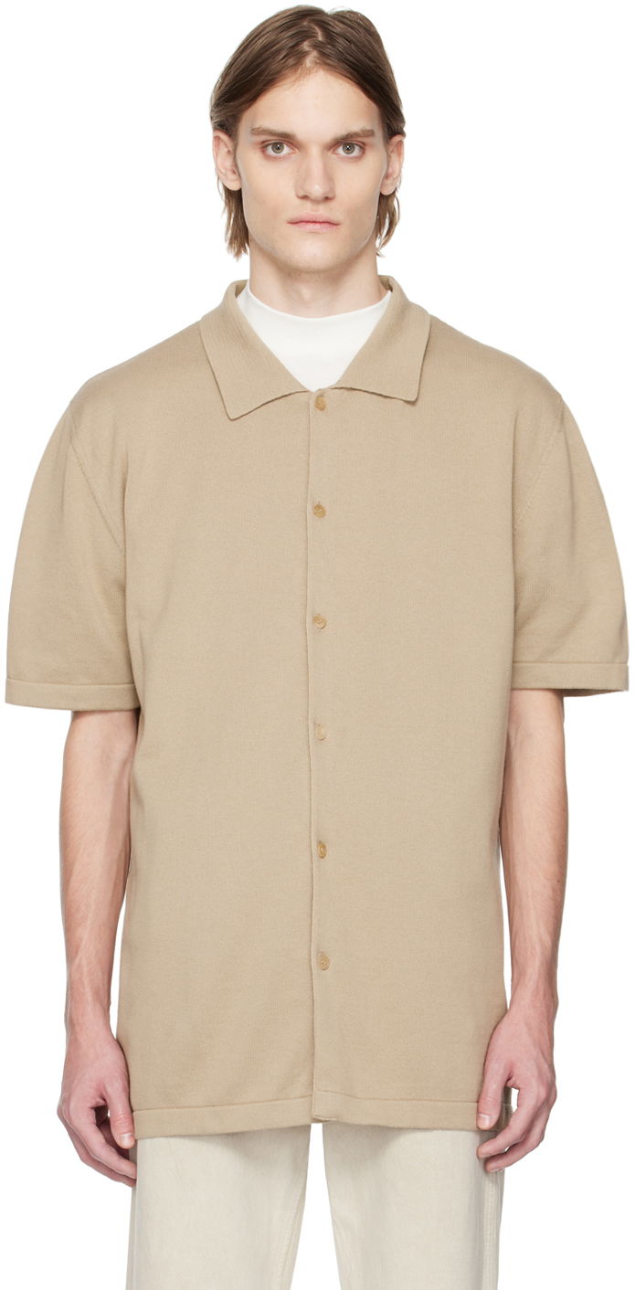 Košeľa The Row Knitted Button Down Shirt Béžová | 479-Y506, 0