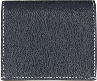 Peňaženka Thom Browne Thom Browne Pebble Grain Leather Card Holder with Heavy Stitch Navy | UAW065A-00198, 0