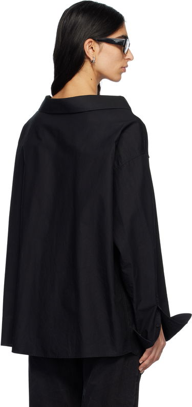 Košeľa Balenciaga Off Shoulder Long Shirt Čierna | 809072 TNM60, 2