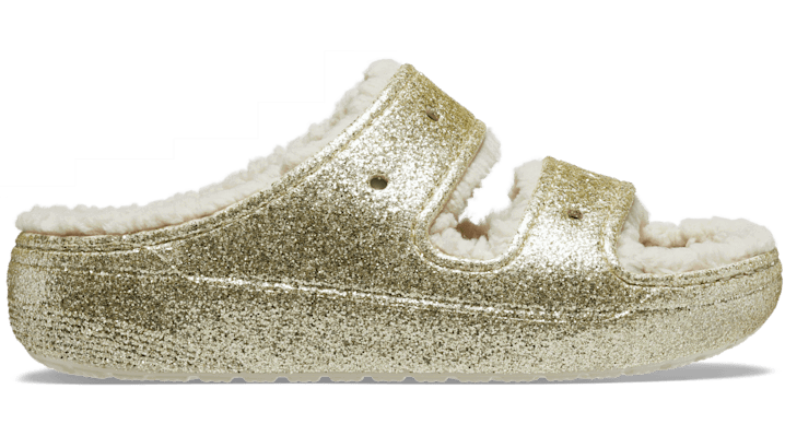 Tenisky a topánky Crocs Classic Cozzzy Glitter II Sandals Metalická | 208979-160, 0