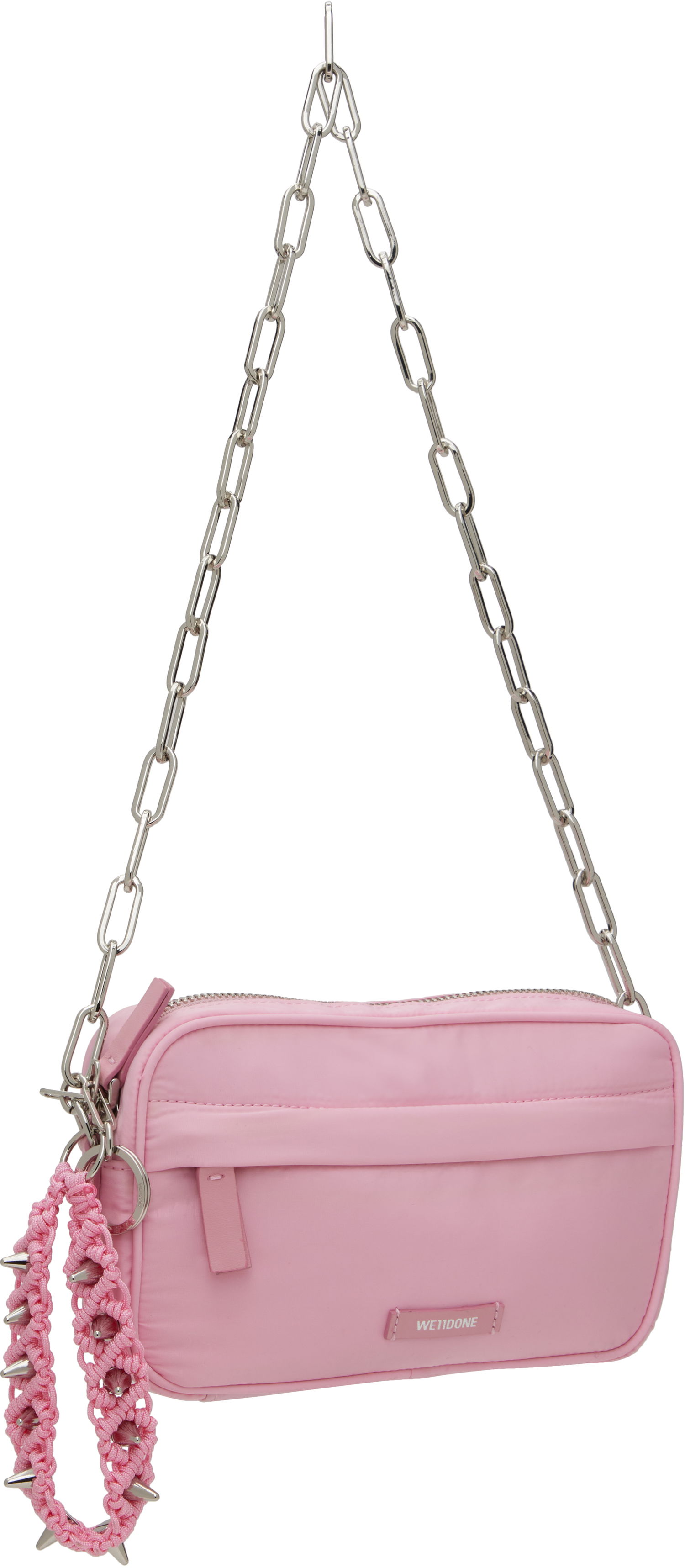 Taška cez rameno We11done We11done Mini Chain Bag with Spiked Wristlet Ružová | WD-AB0-25-488-U-PK, 1