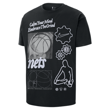 Tričko Nike Max90 Brooklyn Nets Courtside T-Shirt Čierna | HQ0625-010, 1