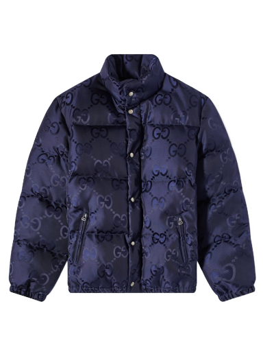 Prešívaná bunda Gucci Horse Bit Monogram Harrington Jacket Navy | 694161-Z8A53-4348