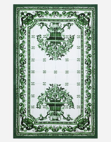 Doplnky Dolce & Gabbana Majolica-print Cotton Beach Towel 115x185 Onesize Zelené | M0A00TII7C4HV3TN, 1