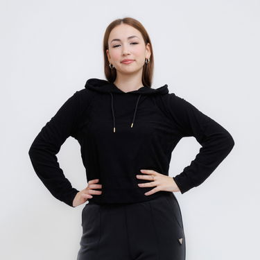 Mikina GUESS Guess Monica Long Sleeve Hoodie Čierna | V5RQ21KCLG2-P9ZV, 2