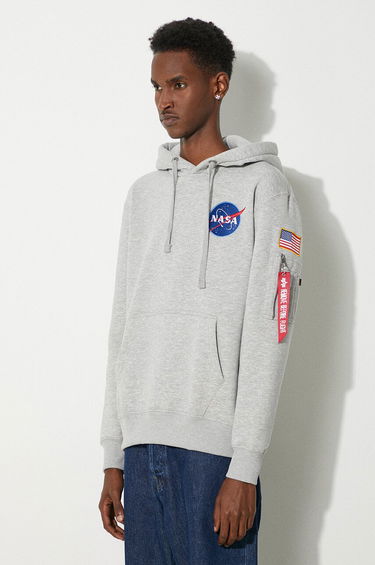 Mikina Alpha Industries Space Shuttle Hoody Šedá | 178317-17, 3