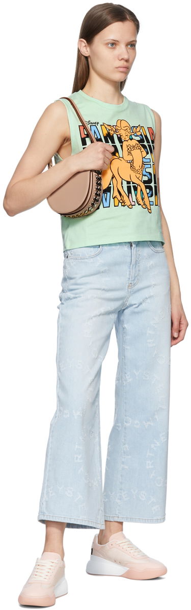 Tielko Stella McCartney Stella McCartney Fantasia Centaurette Graphic Cropped Tank Top Zelené | 6J00353SNP33, 3