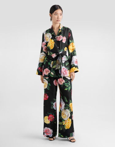 Pyžamo Dolce & Gabbana Dolce & Gabbana Silk Habotai Rose And Peony Print Pajama Shirt Rôznofarebný | F5I89TIS1XJHN5IY, 1