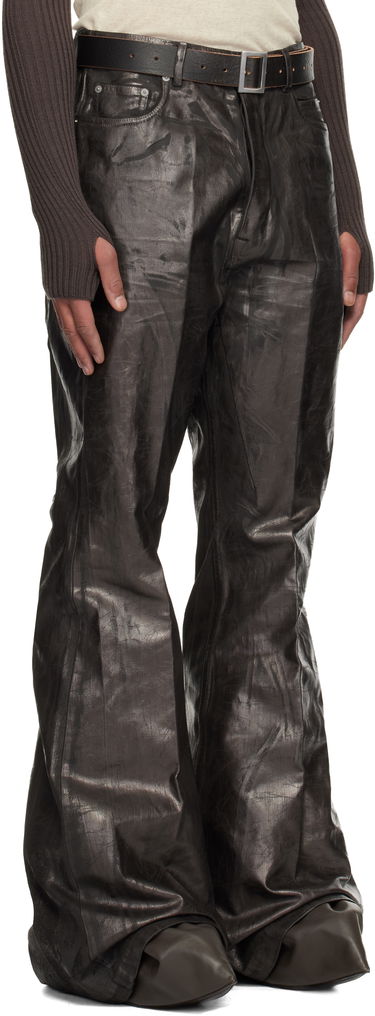Džínsy Rick Owens Concordians Bolan Waxed Flared Jeans Hnedá | RR02E1335 BZMC, 1