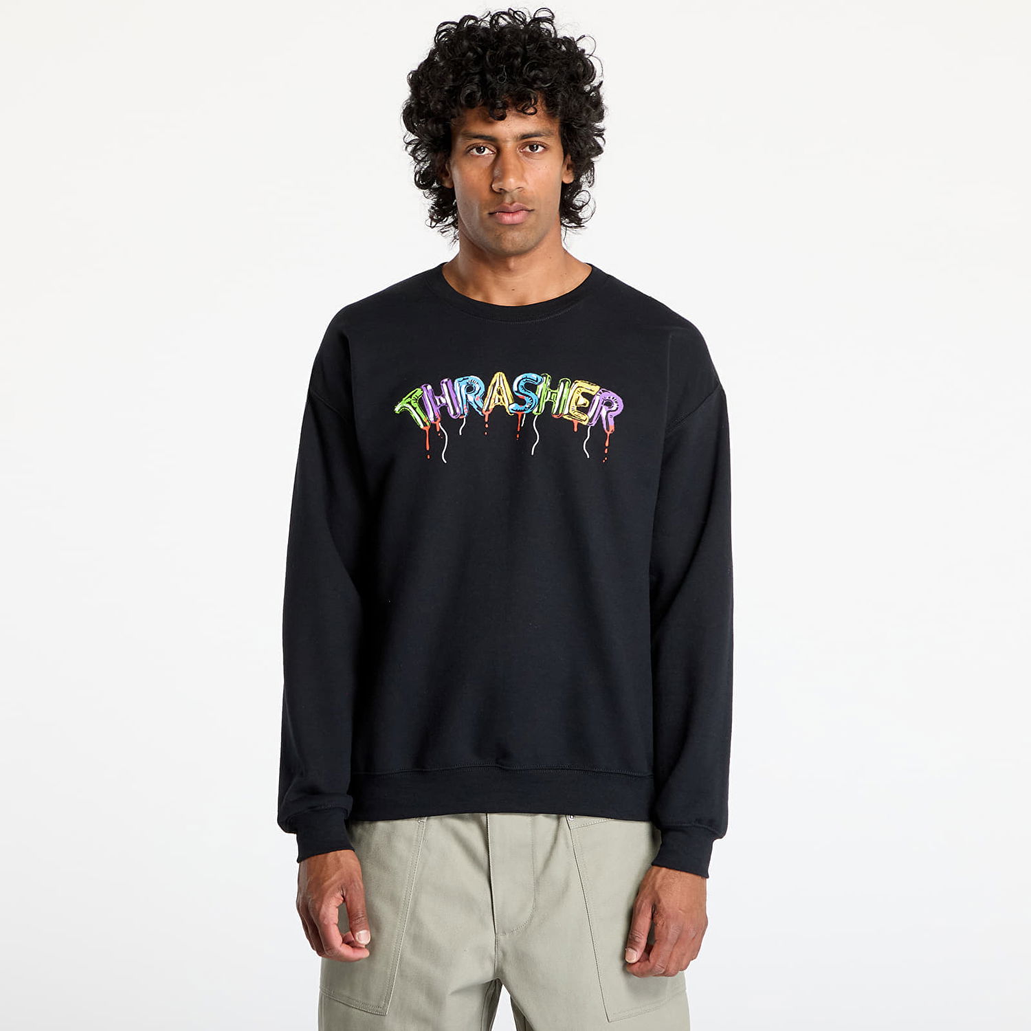 Mikina Thrasher Thrasher Balloons Crewneck Sweatshirt Čierna | 145695, 0