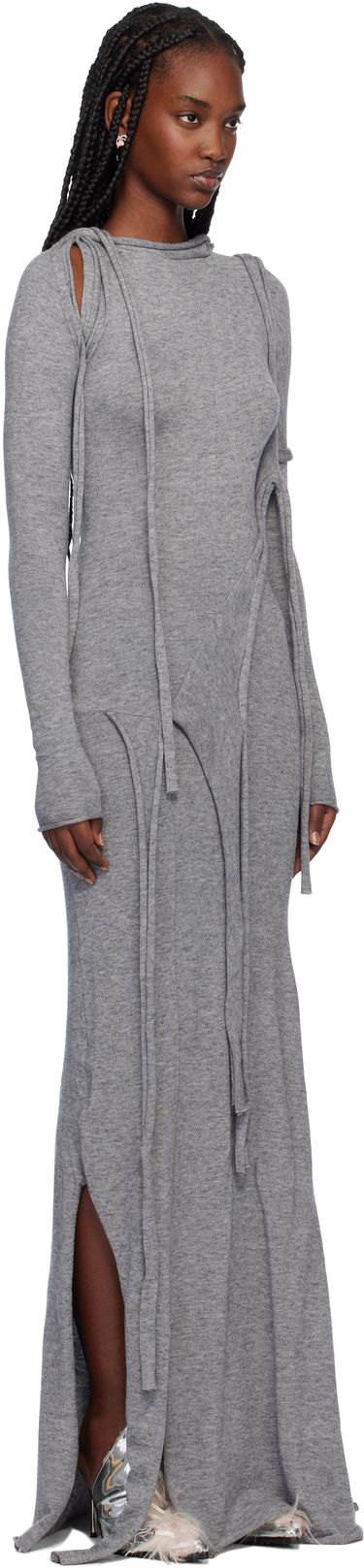 Šaty Ottolinger Ottolinger Strap Knit Maxi Dress Šedá | 2204030411, 1