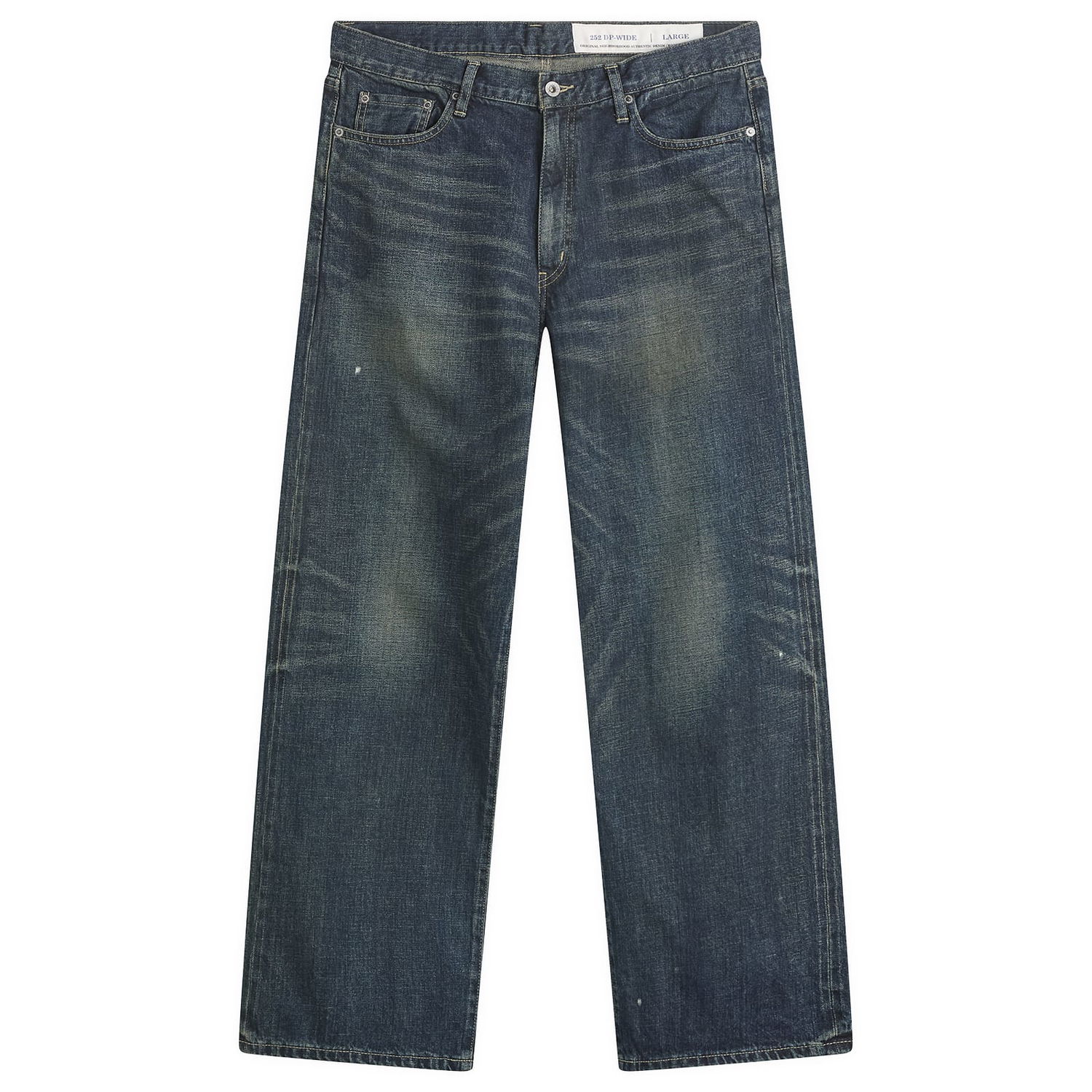 Džínsy Neighborhood Wide Leg Selvedge Denim Jeans Large Modrá | 252XBNH-PTM04-IND, 0