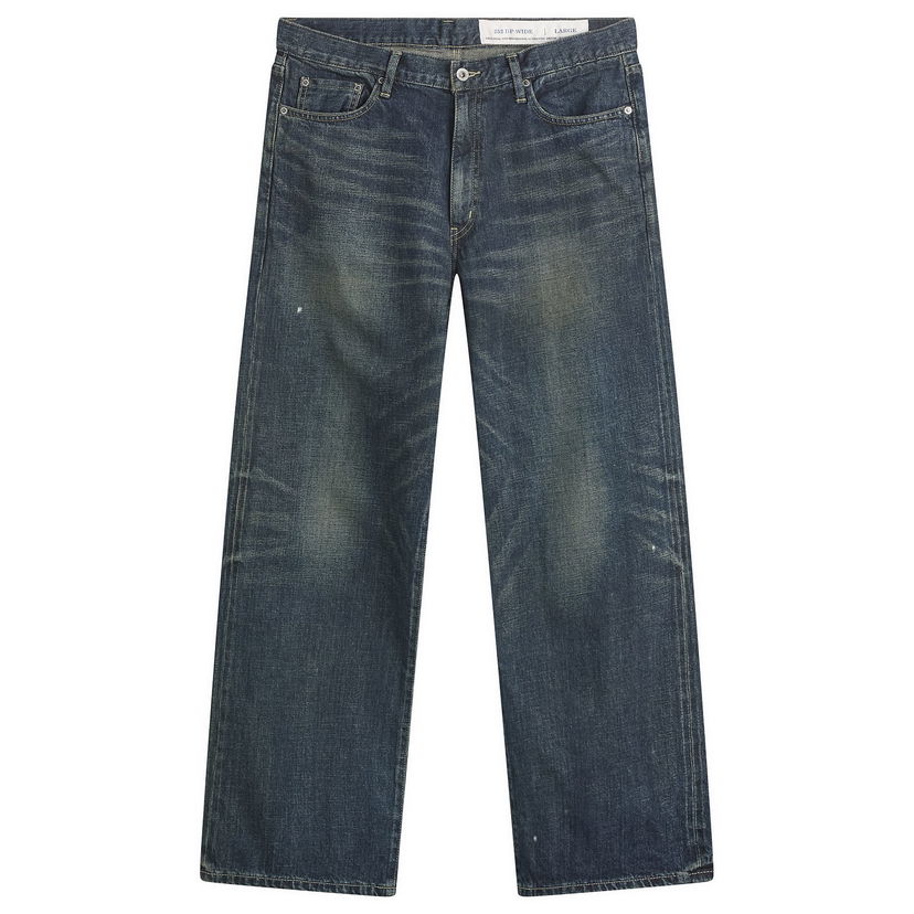 Džínsy Neighborhood Wide Leg Selvedge Denim Jeans Large Modrá | 252XBNH-PTM04-IND