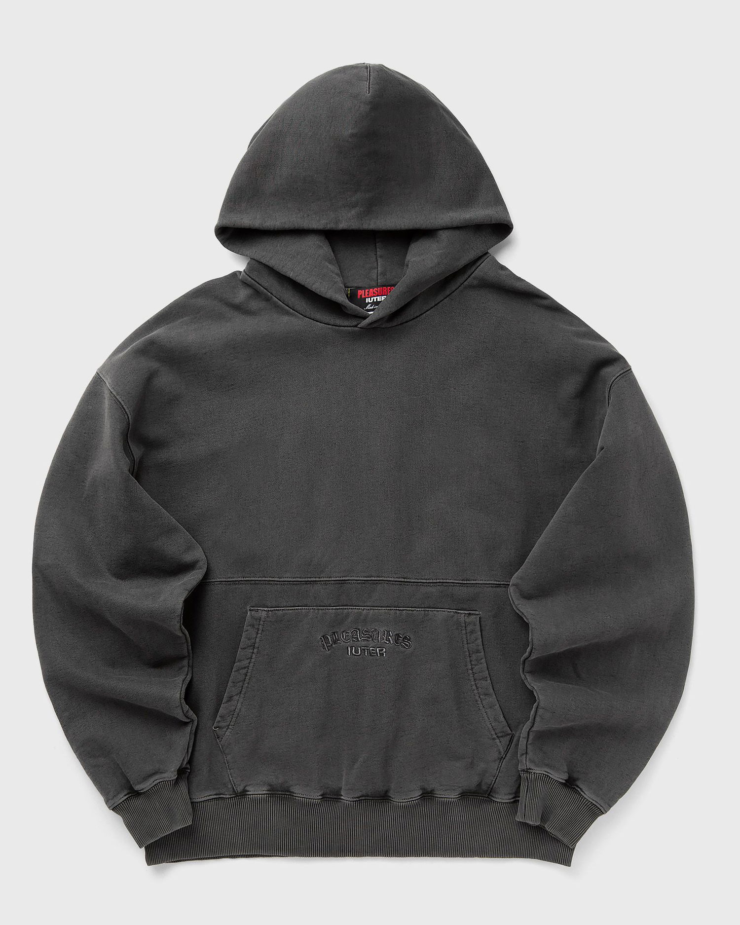 Mikina Pleasures Iuter Marco Hoodie Čierna | P24IU006-CHARCOAL, 1