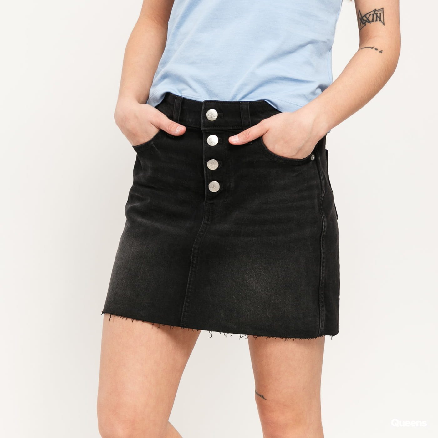 JEANS Mid Rise Mini Skirt