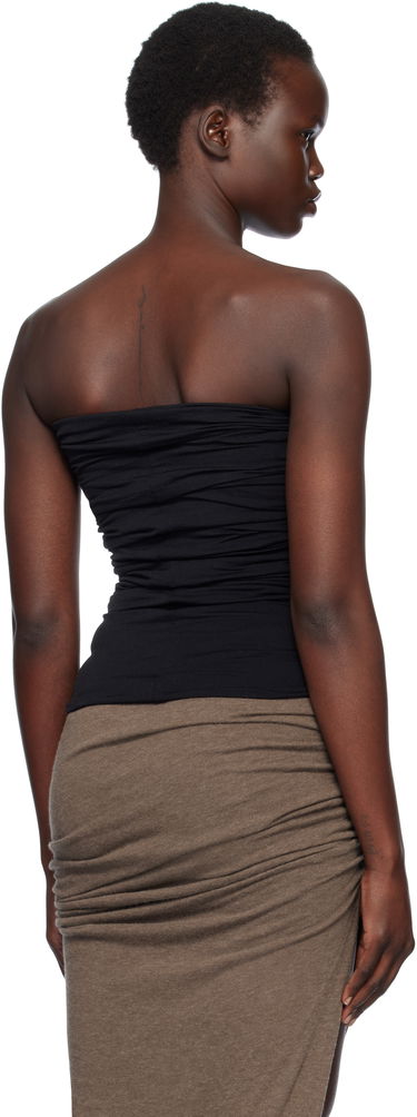 Crop Top Rick Owens Rick Owens Hollywood Jersey Prong Camisole Čierna | RP01E7124 JN, 2