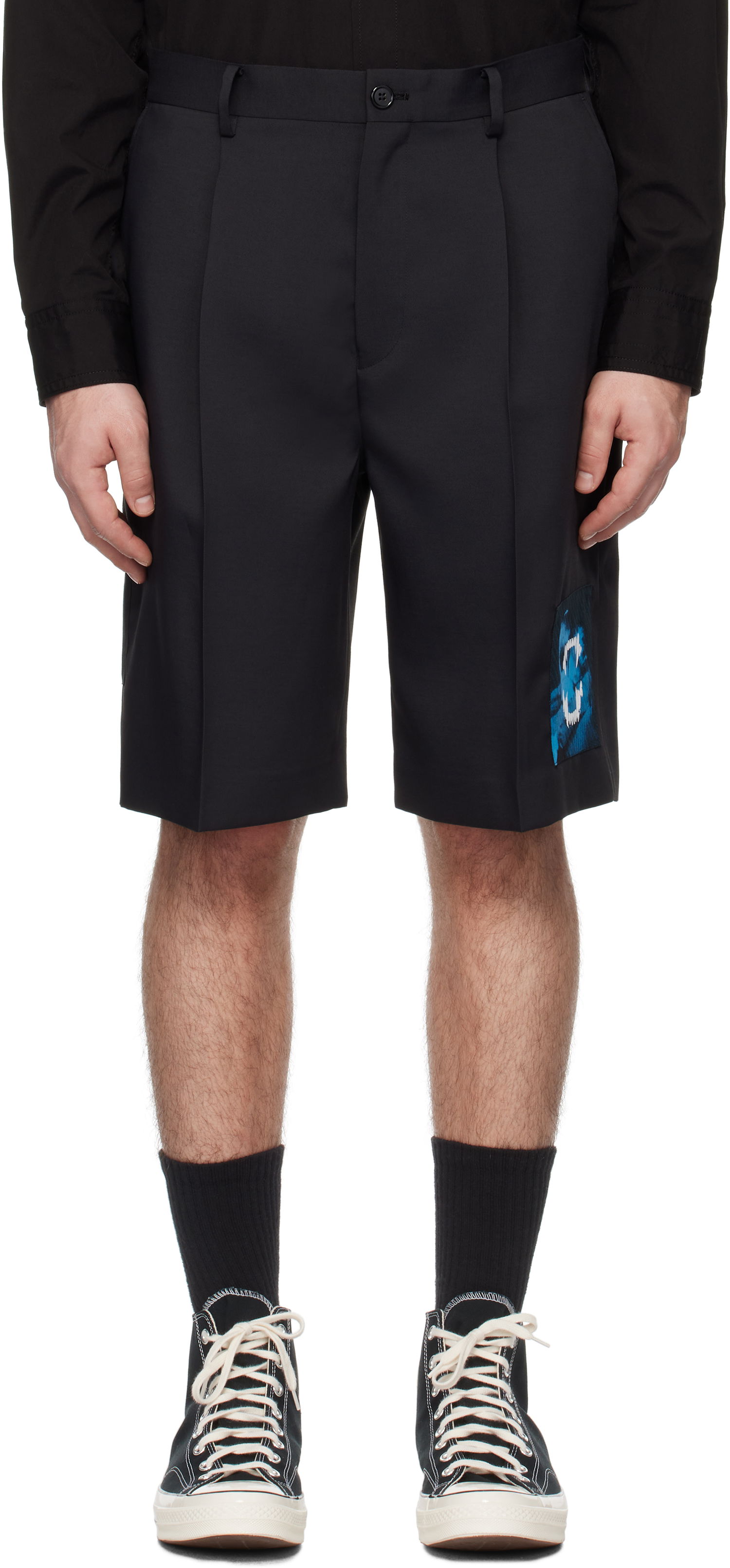 Šortky UNDERCOVER Undercover Appliqué Shorts Čierna | UP1E4508, 0