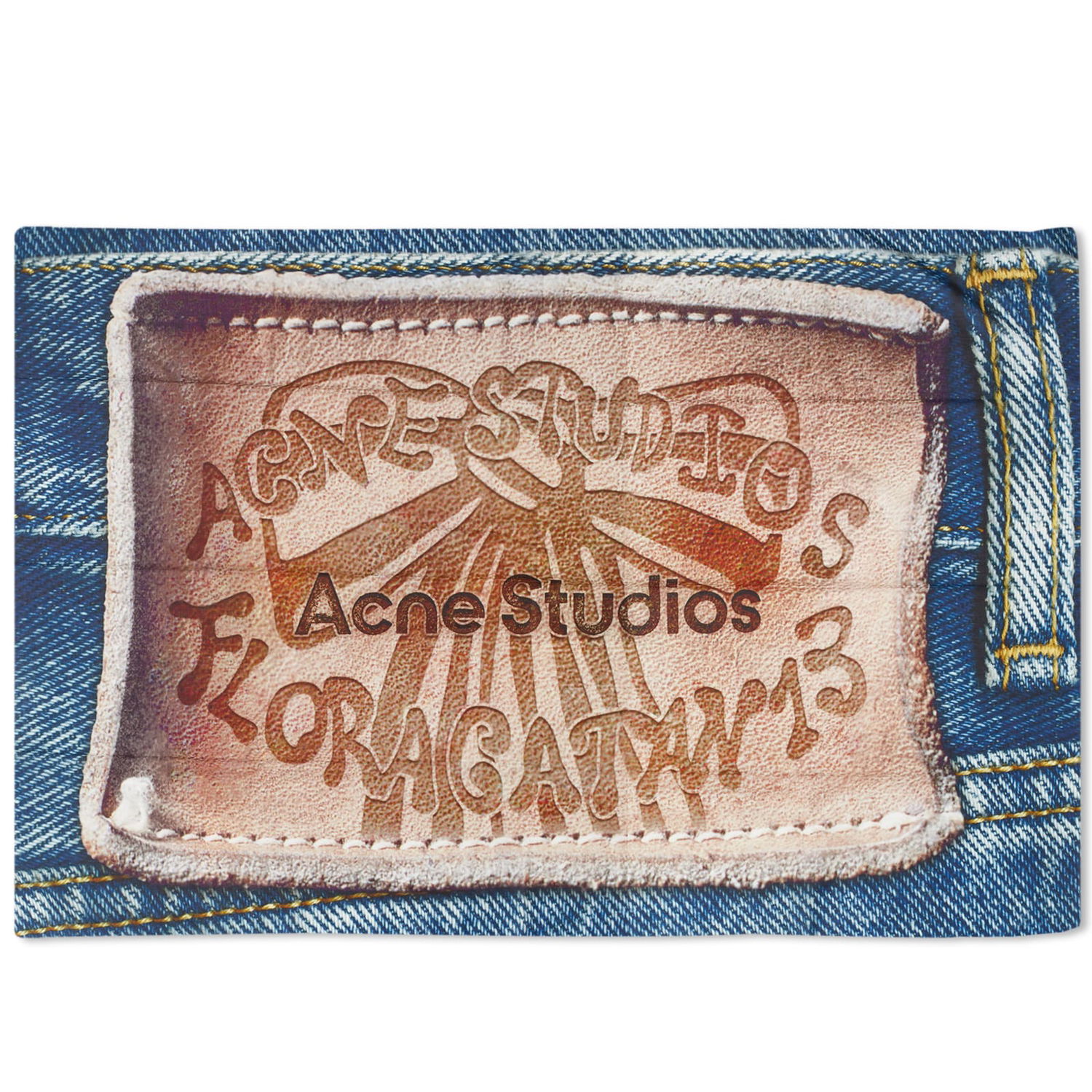 Šál Acne Studios Denim Print Sarong Scarf Béžová | CA0309-AEM, 0