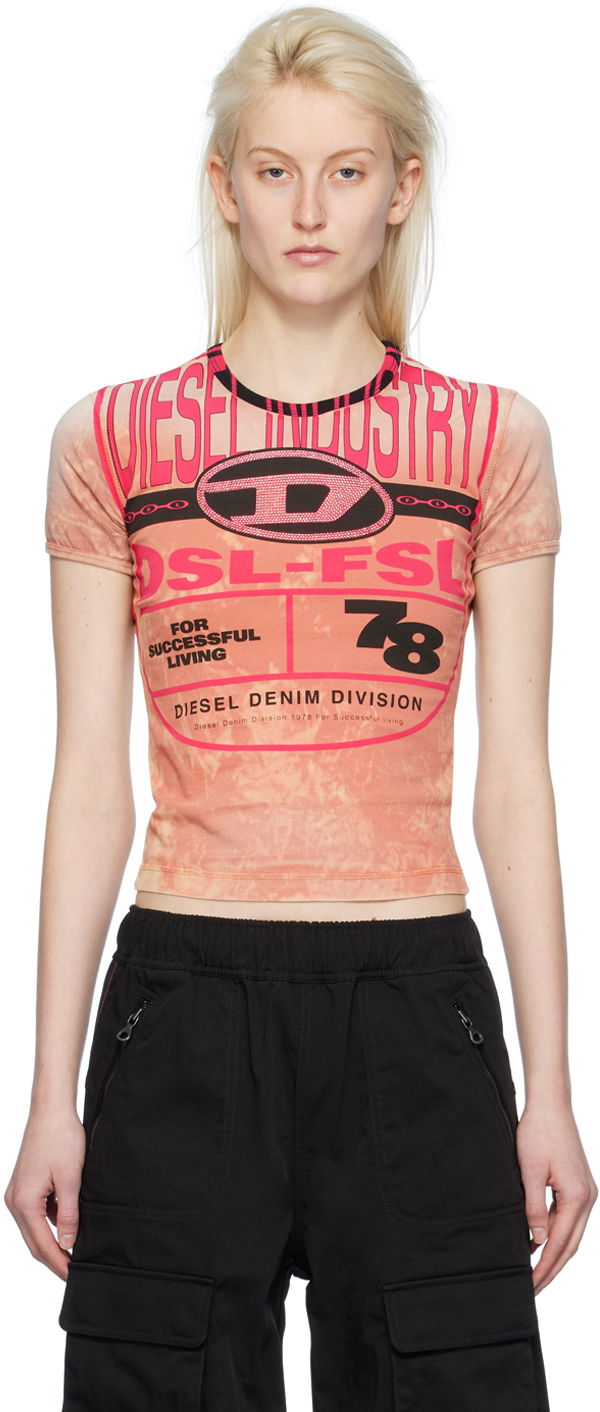 Tričko Diesel T-Uncutie-Long-N8 T-Shirt Ružová | A12829 0THAH, 0