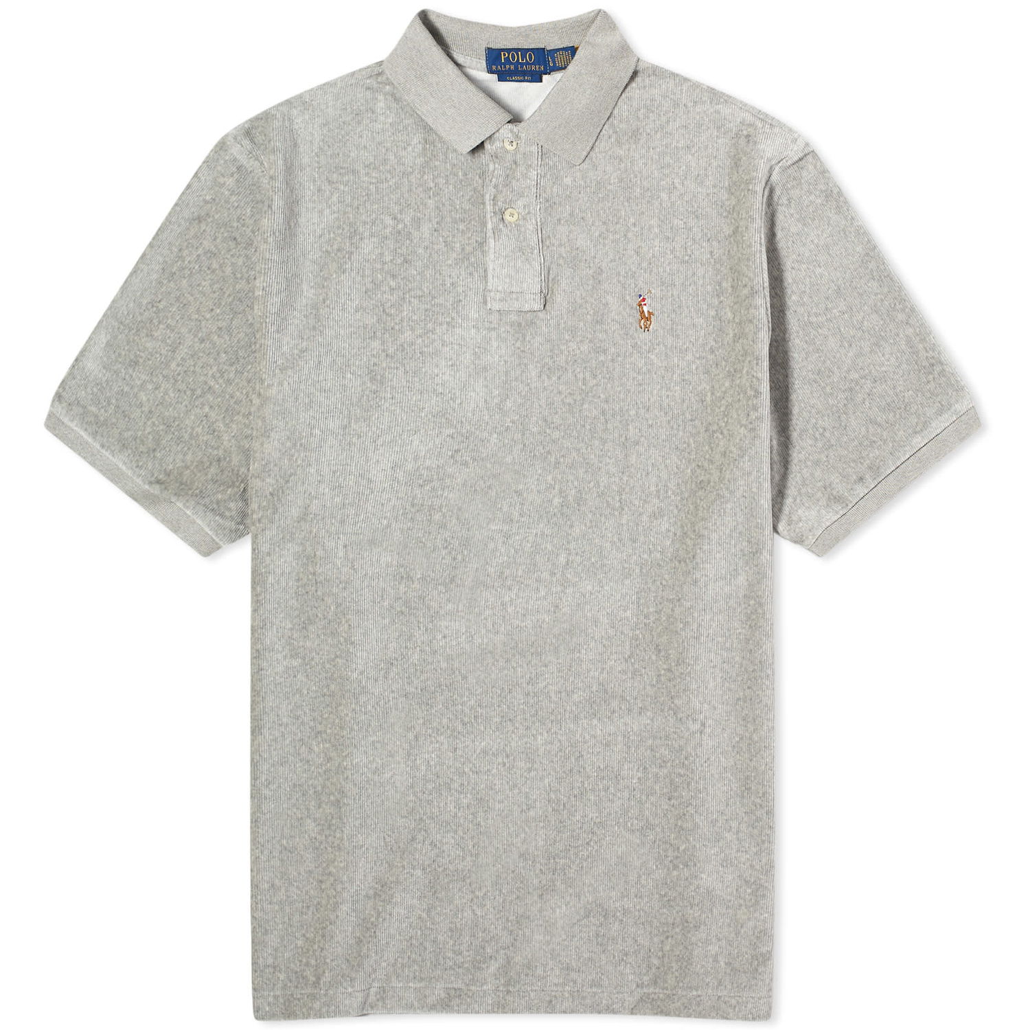 Polo tričko Polo by Ralph Lauren Corduroy Polo Shirt Šedá | 710909633004, 0