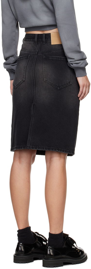 Sukňa We11done We11done Washed Denim Midi Skirt Čierna | WD-DS2-24-372-W-BK, 2