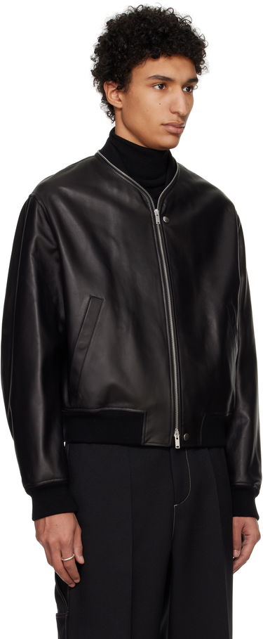 Bunda Jil Sander Black Zip Leather Jacket Čierna | J23BN0012_J07173, 1