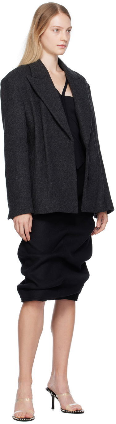 Sukňa We11done We11done Tucked Midi Skirt Čierna | WD-SK3-23-211-W-BK, 3