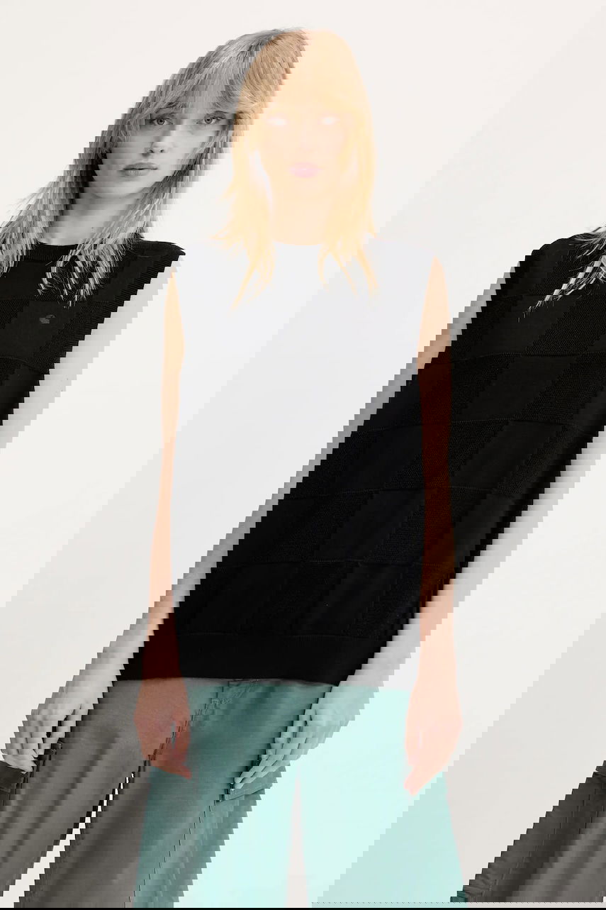 Sveter Carhartt WIP Cotton Checker Vest Sweater Čierna | I034544.89XX, 0