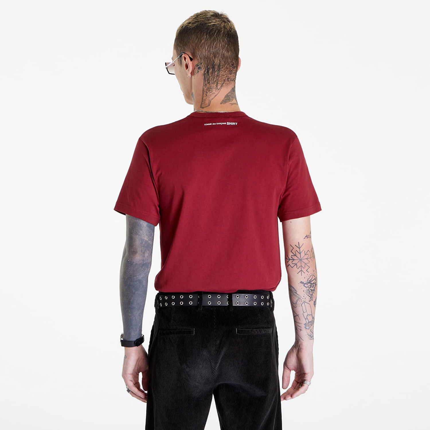 Tričko Comme des Garçons SHIRT Knit T-Shirt Vínová | FJ-T016, 0
