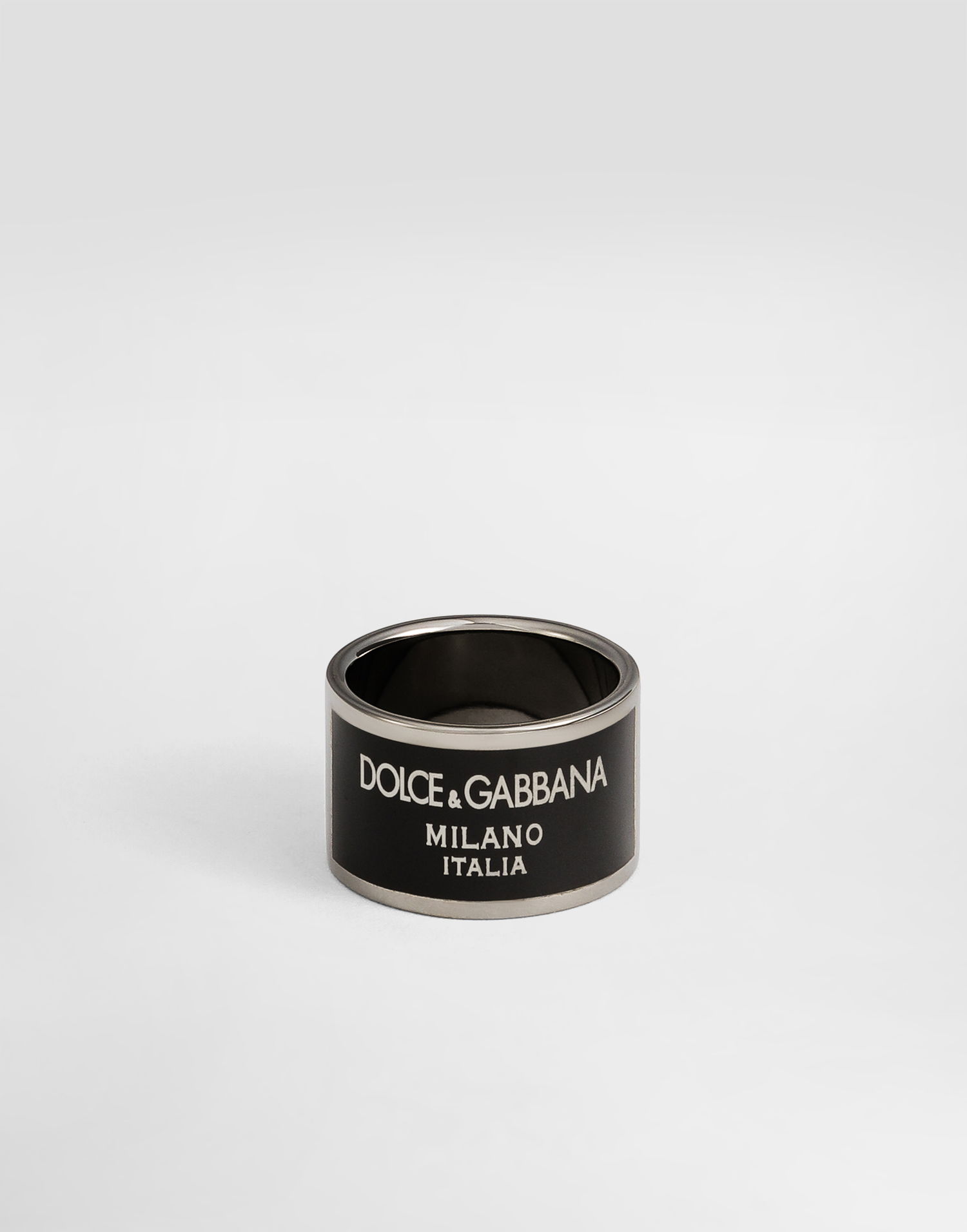 Prsteň Dolce & Gabbana Dolce & Gabbana Metal Band Ring Čierna | WRR1D1W1111G7657, 0