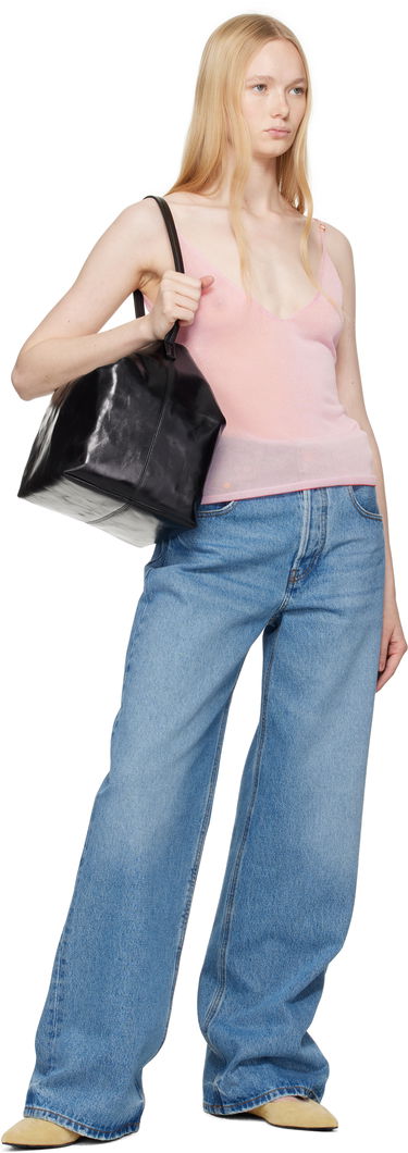 Taška cez rameno BY FAR BY FAR Maxi Bea Creased Leather Shoulder Bag Čierna | MWBSB054CL034BK001PL, 3