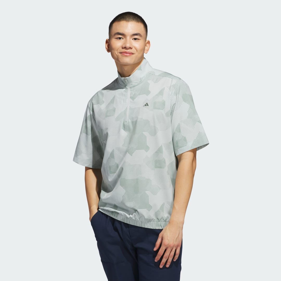 Košeľa adidas Performance Go-To DWR Short Sleeve Half-Zip Pullover Zelené | JF9027, 0