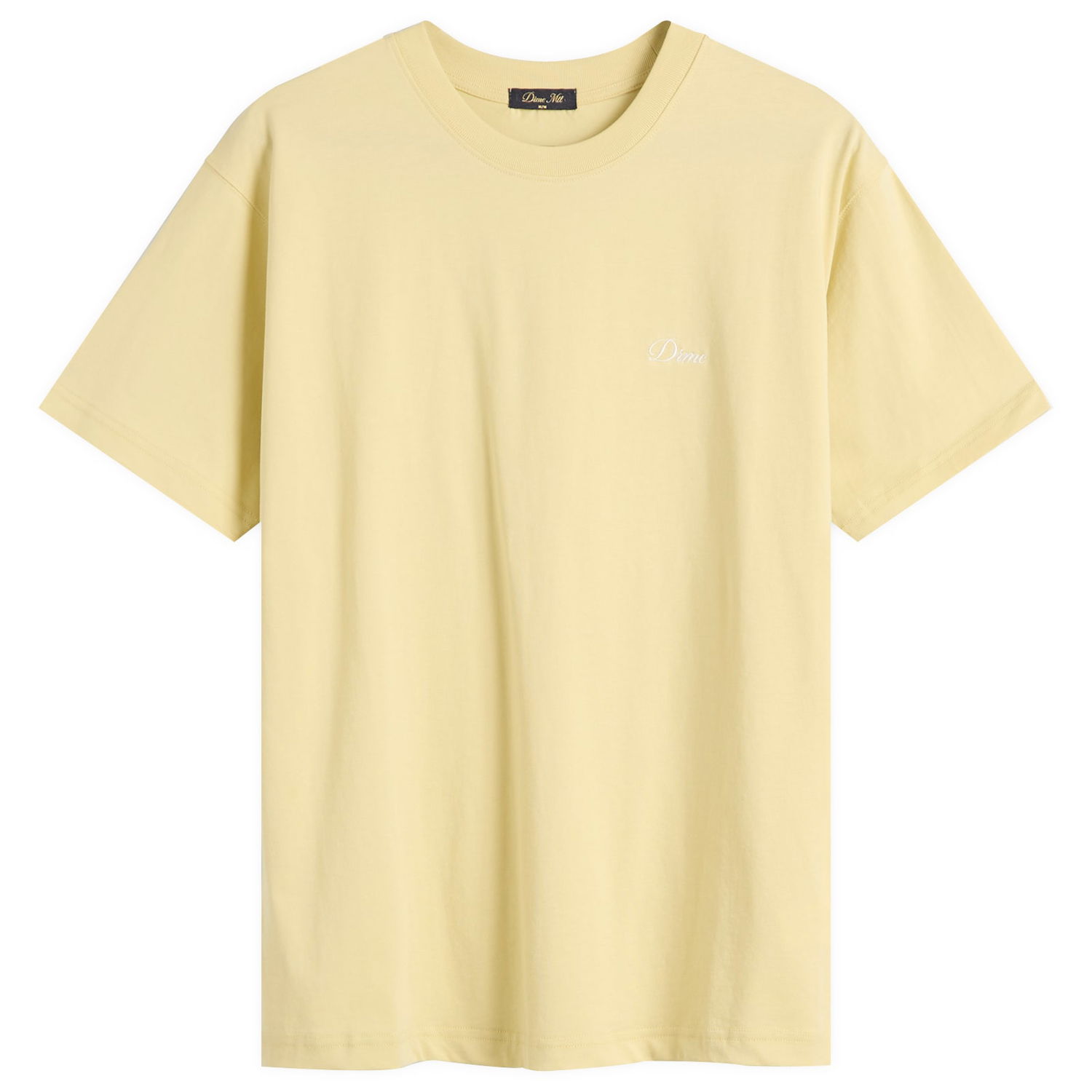 Tričko Dime Dime Cursive Small Logo T-Shirt, Size Large Žltá | DIMEFA2544CRE, 1